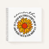 かわいいヒマワリ聖なる書物、 経典聖句 ノートブック (正面)
