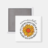 かわいいヒマワリ聖なる書物、 経典聖句 マグネット (正面/裏面)