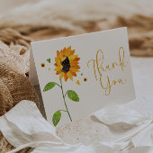 かわいいヒマワリ赤ちゃんシャワーまたは誕生日 サンキューカード