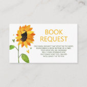 かわいいヒマワリ赤ちゃんシャワー予約リクエスト エンクロージャーカード (正面)
