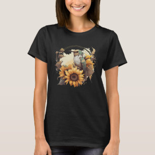 かわいいヒマワリ鳥鳥類学者野鳥観察B Tシャツ