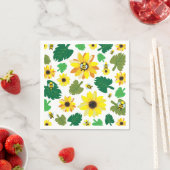 かわいいヒマワリ スタンダードカクテルナプキン (インサイチュ)