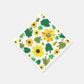 かわいいヒマワリ スタンダードカクテルナプキン (角)
