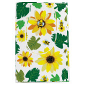 かわいいヒマワリ ミディアムペーパーバッグ (正面)