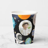 かわいいヒューストン私たちは1歳の1歳の誕生日を持っている 紙コップ (裏面)