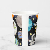 かわいいヒューストン私たちは1歳の1歳の誕生日を持っている 紙コップ (右)