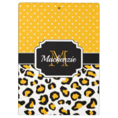 かわいいヒョウのプリント クリップボード (裏面)