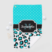 かわいいヒョウのプリント ゴルフタオル (インサイチュ)