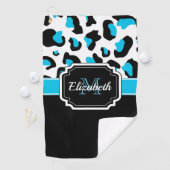 かわいいヒョウのプリント ゴルフタオル (インサイチュ)