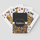 かわいいヒョウのプリント トランプ (裏面)