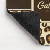 かわいいヒョウのプリント マウスパッド (コーナー)