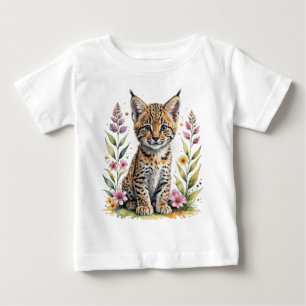 かわいいヒョウの子 ベビーTシャツ