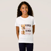 かわいいヒョウの家族 おそろい 女子向けかわいいデザイン Tシャツ (正面フル)