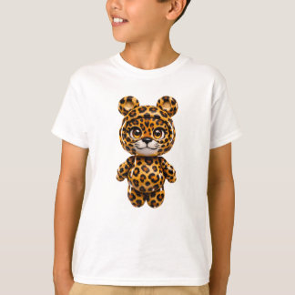 かわいいヒョウの水玉模様 キュート サファリTシャツ 子供服 Tシャツ