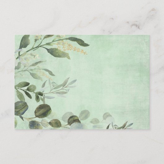 かわいいヒョウの緑の金ゴールドサファリブックスベビー エンクロージャーカード (裏面)