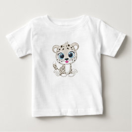 かわいいヒョウベビーTシャツ ベビーTシャツ