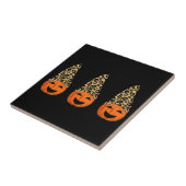 かわいいヒョウ帽子カボチャ タイル (側面)