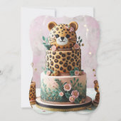 かわいいヒョウ柄のケーキ (正面)