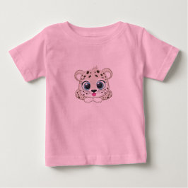 かわいいヒョウ柄ベビーTシャツ ベビーTシャツ