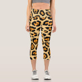 かわいいヒョウ柄 カプリレギンス (正面)