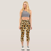 かわいいヒョウ柄 カプリレギンス (正面)
