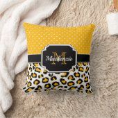 かわいいヒョウ柄 クッション (ブランケット)