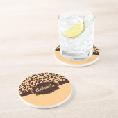 かわいいヒョウ柄 コースター (側面)