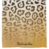 かわいいヒョウ柄 シャワーカーテン (正面)