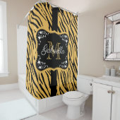 かわいいヒョウ柄 シャワーカーテン (インサイチュ)