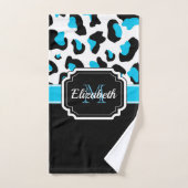 かわいいヒョウ柄 バスタオルセット (ハンドタオル)