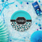 かわいいヒョウ柄 ペーパープレート (パーティー)