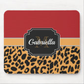 かわいいヒョウ柄 マウスパッド (正面)