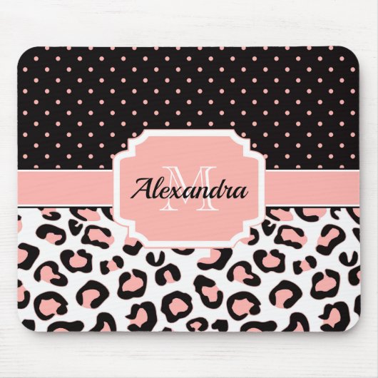 かわいいヒョウ柄 マウスパッド (正面)