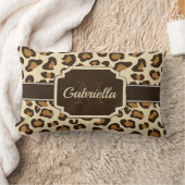 かわいいヒョウ柄 ランバークッション (ブランケット)