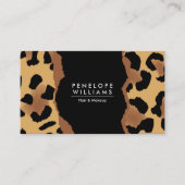 かわいいヒョウ柄 名刺 (正面)