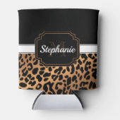 かわいいヒョウ柄 缶クーラー (正面)