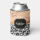 かわいいヒョウ柄 缶クーラー (缶裏面)