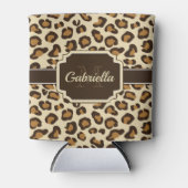 かわいいヒョウ柄 缶クーラー (正面)