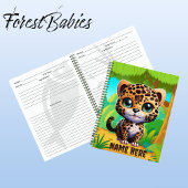 かわいいヒョウ猫キャットサファリジャングル動物 ノートブック