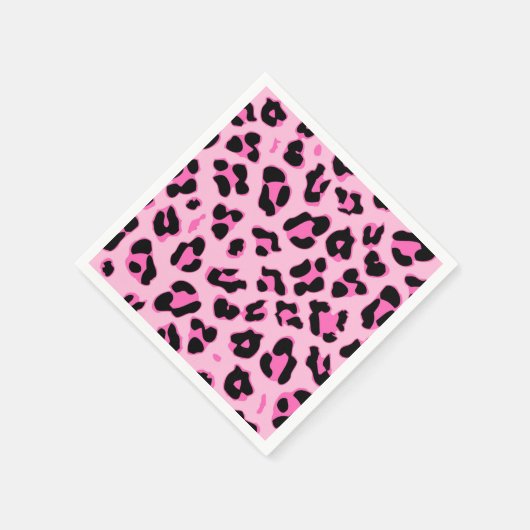 かわいいヒョウ皮プリントパーティー紙ナプキン スタンダードカクテルナプキン (角)