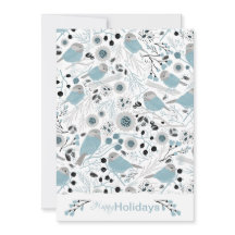 かわいいヒヨドリ 鳥 青 灰色 花 実