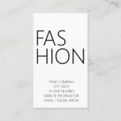 かわいいヒール真珠の女性ブロガーファッショニスタ 名刺 (裏面)