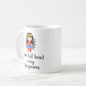 かわいいヒーロースーパーパワーコーヒーマグ コーヒーマグカップ (正面左)