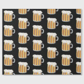 かわいいビアパターン ラッピングペーパー (フラット)