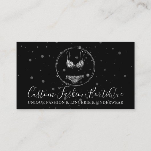 かわいいビキニ水着ランジェリー下着ブラパンツ 名刺 (正面)