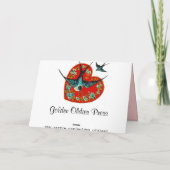 かわいいビクトリアンバレンタインデー シーズンカード (裏面)