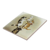 かわいいビクトリアンヴィンテージ猫遊たちユーモア タイル (側面)