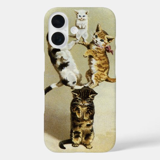 かわいいビクトリアンヴィンテージ猫遊たちユーモア Case-Mate iPhoneケース (裏面)