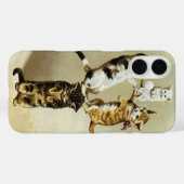 かわいいビクトリアンヴィンテージ猫遊たちユーモア Case-Mate iPhoneケース (裏面 (横))