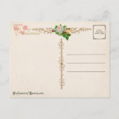 かわいいビクトリアン子バレンタイン シーズンポストカード (裏面)